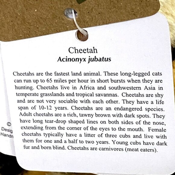 Aurora Streak Cheetah Spotted Mini Flopsie #30359 Stuffed Animal Toy 8 in NEW - Picture 10 of 11